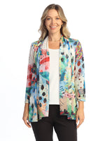 Crepe Mesh Drape Cardigan - CM3