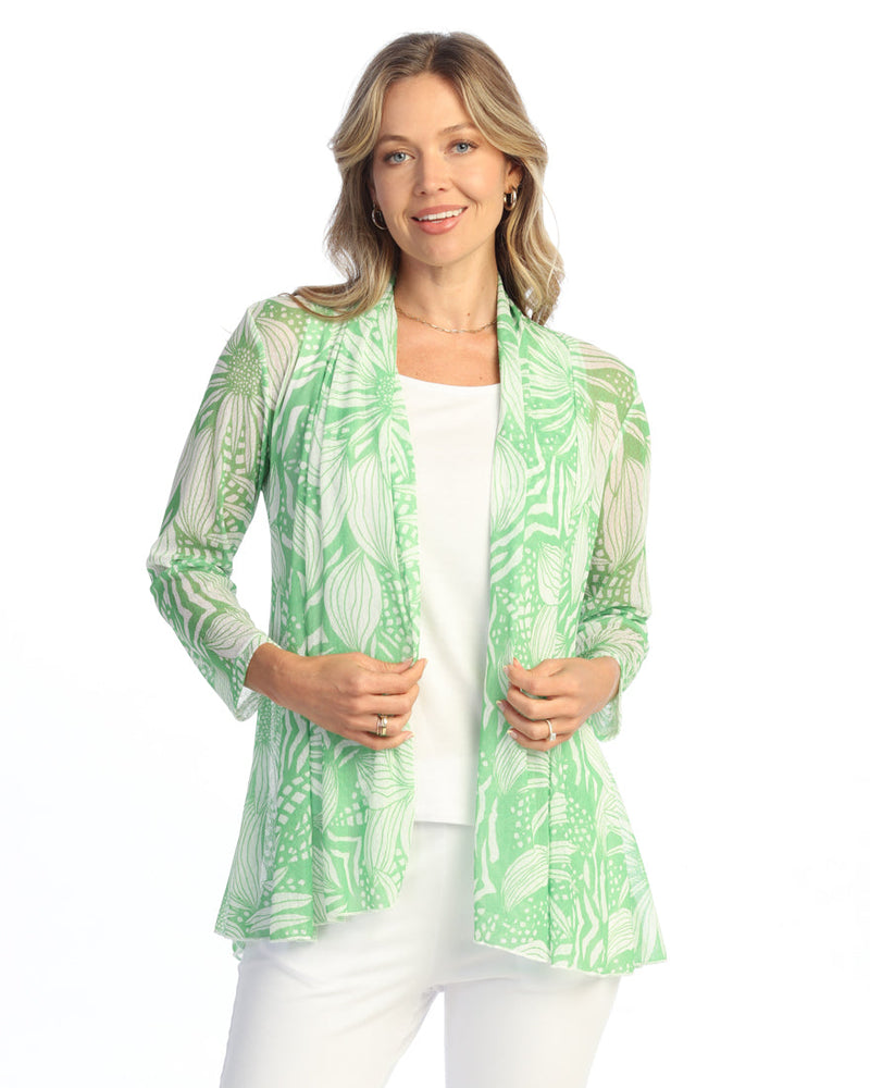 Crepe Mesh Drape Cardigan - CM3