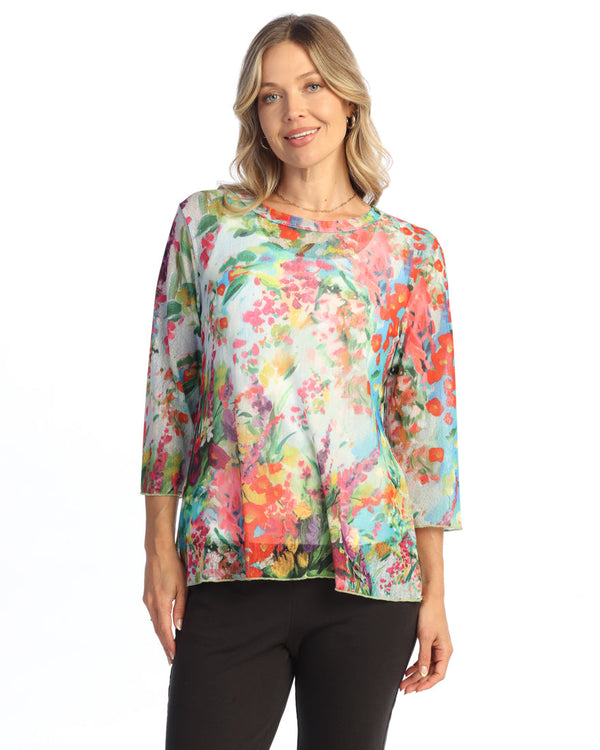 Crepe Mesh Top with Tank - CM4