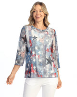 Crepe Mesh Top with Tank - CM4