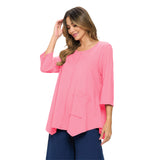 Easy Pocket Tunic Top in Strawberry - SC-116A-STBN
