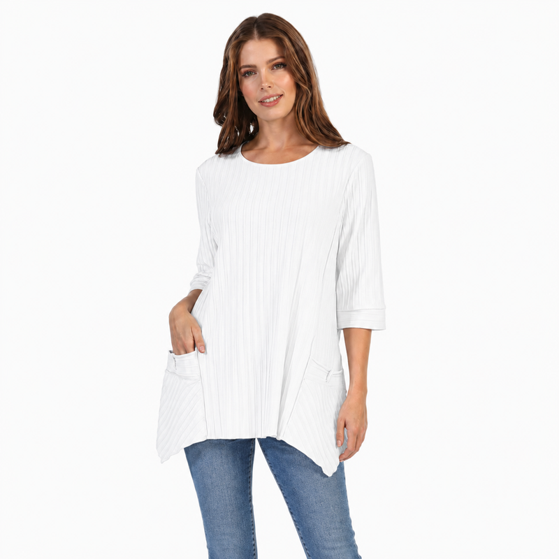 Textured Ribbed Cotton Tunic - CS330