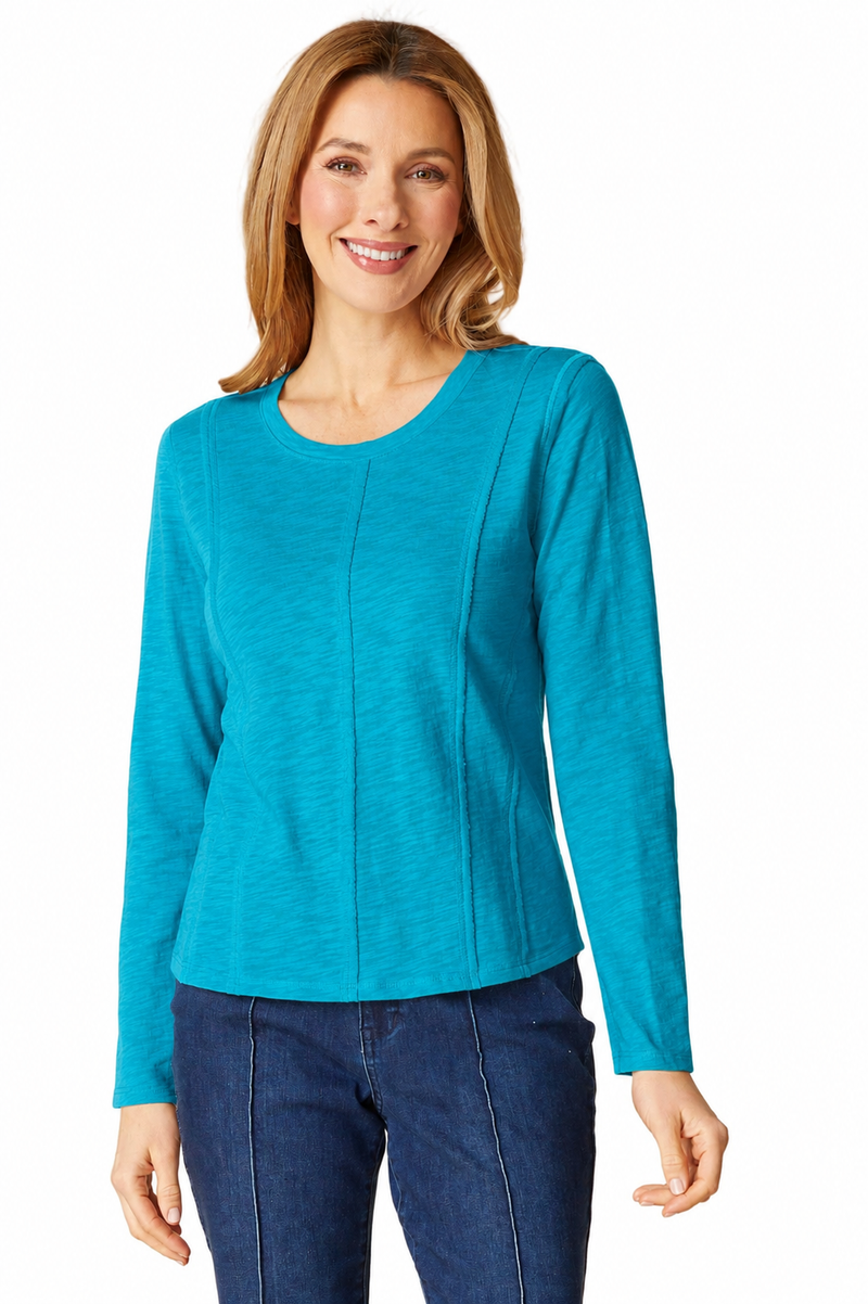 Cotton Pebble Princess Seamed Tee - 27544