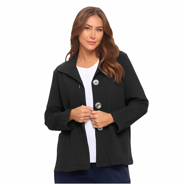 Cotton Cord Jacket in Slate Blue - ST408-BLK
