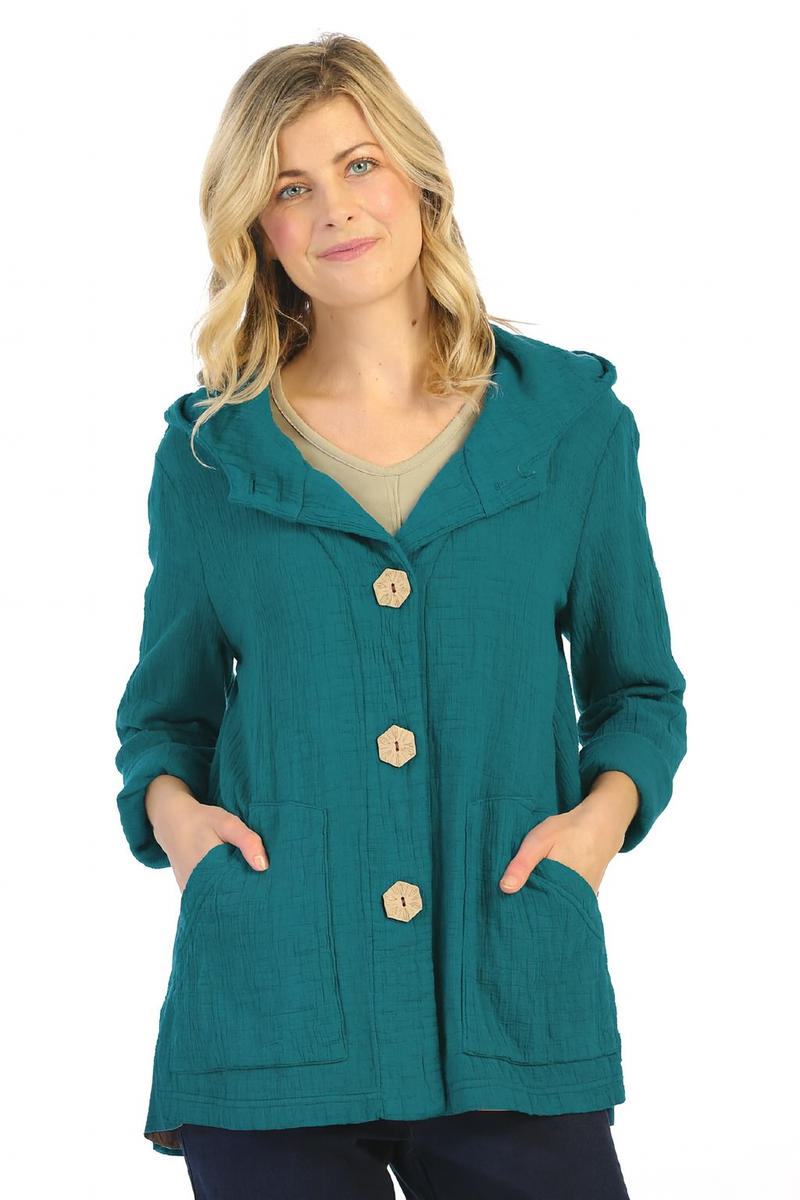 Textured Hoodie in Pacific Blue - DS202-PBLU