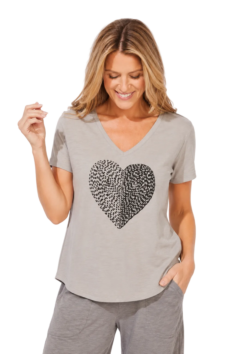 Needlepoint V-Neck Tee - 45900