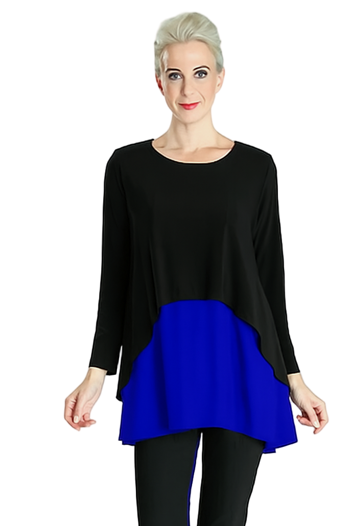 Soft Drape Overpiece in Black - 3729T