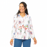 Habitat Floral Print Button Down Shirt in Melon/Multi - 47445-MLN