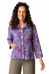 Floral Pleat Back Jacket - 34849
