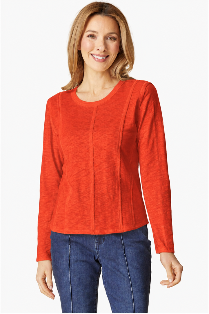 Cotton Pebble Princess Seamed Tee - 27544
