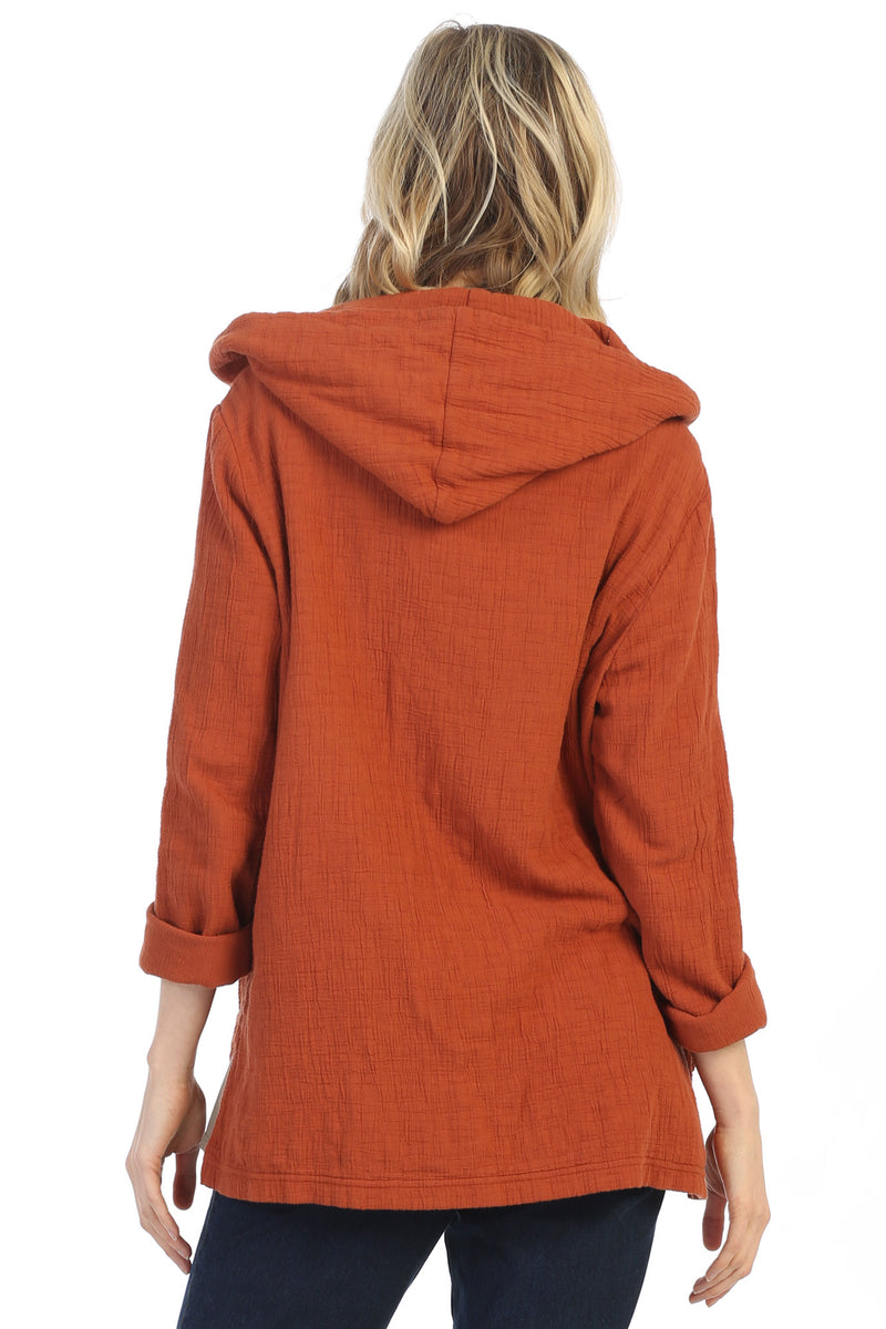 Textured Hoodie in Pumpkin - DS202-PMKN