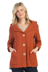Textured Hoodie in Pumpkin - DS202-PMKN