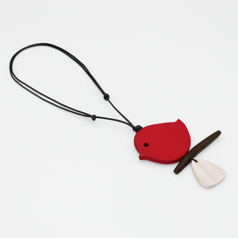 Red Robin On A Branch Necklace