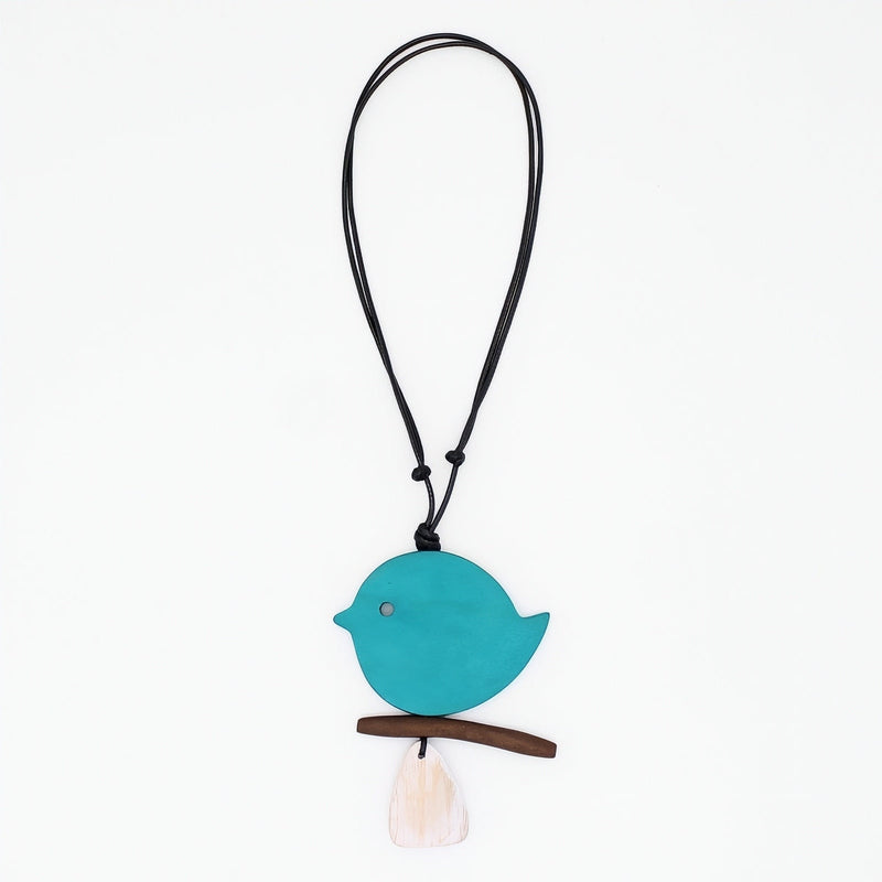 Turquoise Robin On A Branch Necklace