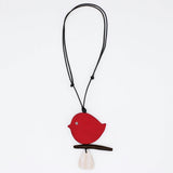 Red Robin On A Branch Necklace