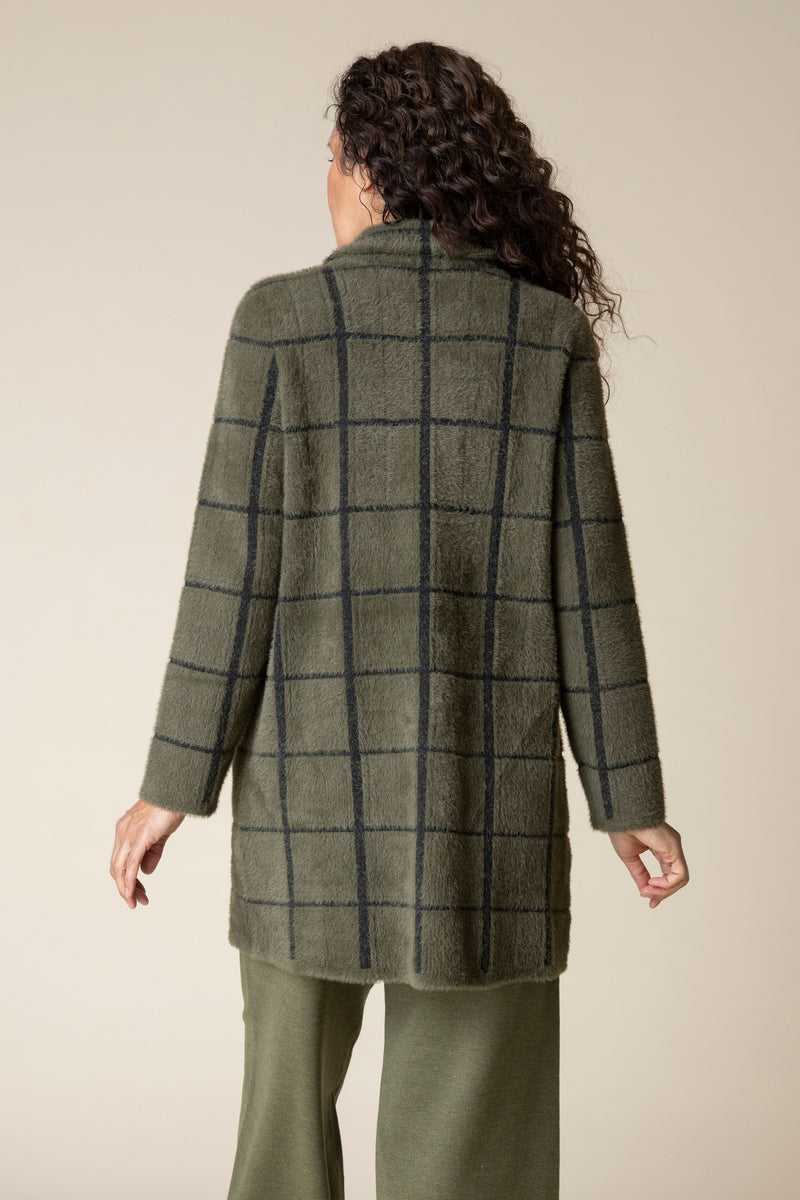 Habitat  Windowpane Jacquard Car Coat - 88001