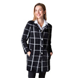 Windowpane Jacquard Car Coat - 88001