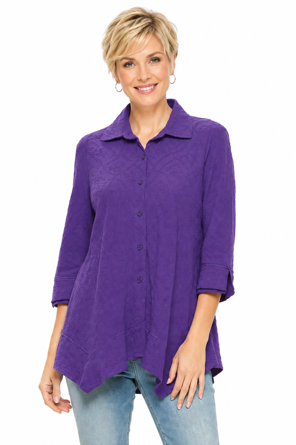 Lightweight Embroidered Cotton Shirt - EC104