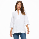 Embroidered Cotton Voile Tunic - EC426