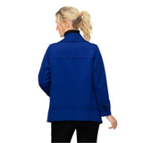 Techno Stretch Knit Shawl Collar Jacket in Blue - 7541J-BLU