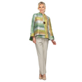 Stunning Metallic Asymmetric Jacket - 7518J-GRN