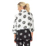 Two-Tone Polka-Dot Black & White Shirt - 6274T