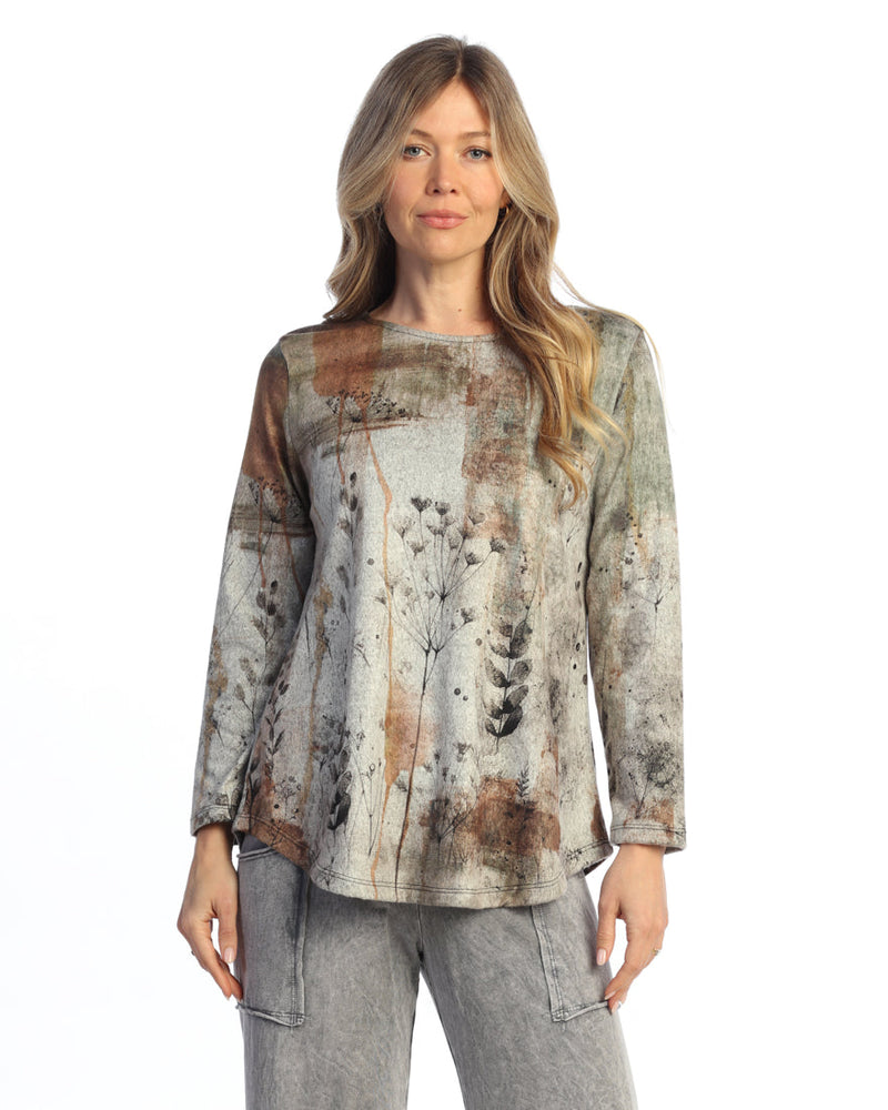 French Brushed Round Neck Knit Top - FB10