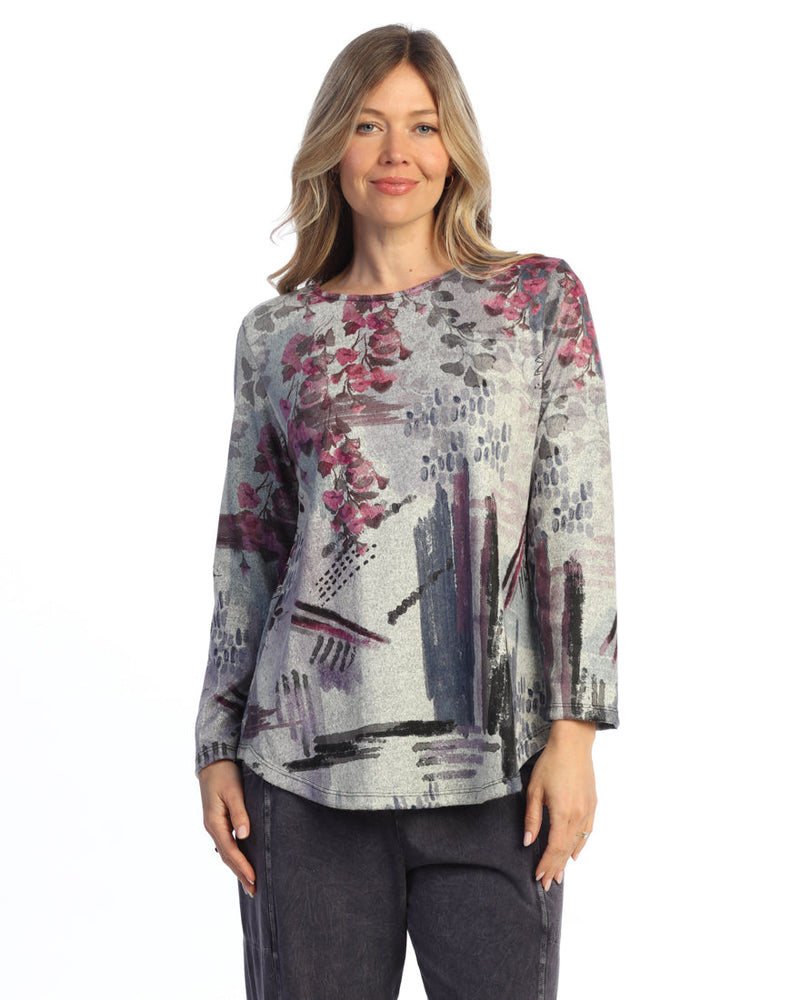 French Brushed Round Neck Knit Top - FB10