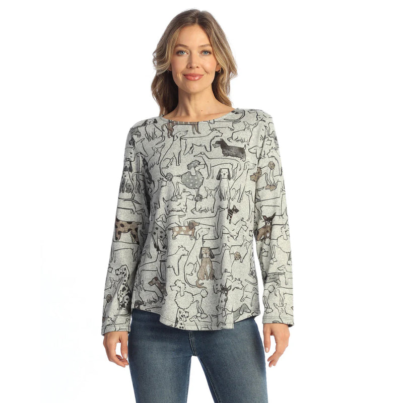 French Brushed Round Neck Knit Top - FB10