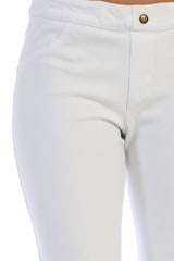 Pull-On Denim Leggings in White - FC-101-WHT