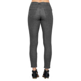Denim Knit Stretch Ankle Pant w/Back Pockets -  FC105