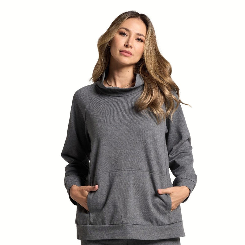 Focus French-Terry Pullover in Charcoal - FT-4065-CHA