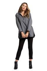 Fleece Terry Hoodie in Charcoal - FT4068-CHR