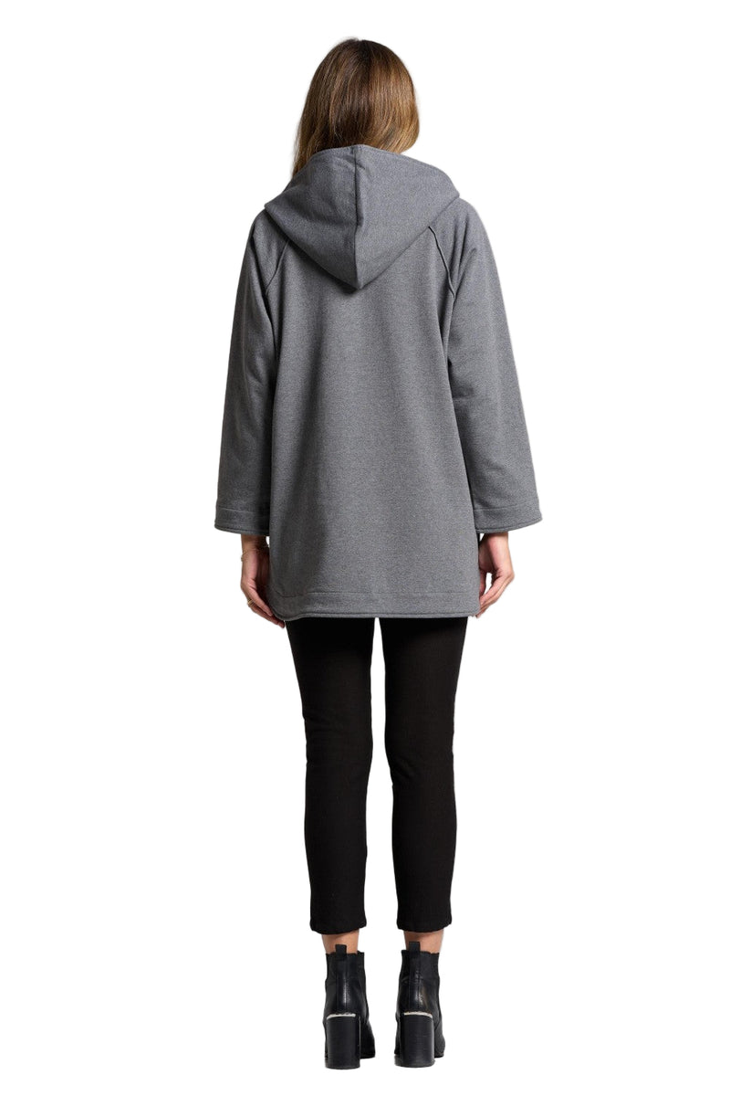 Fleece Terry Hoodie in Charcoal - FT4068-CHR