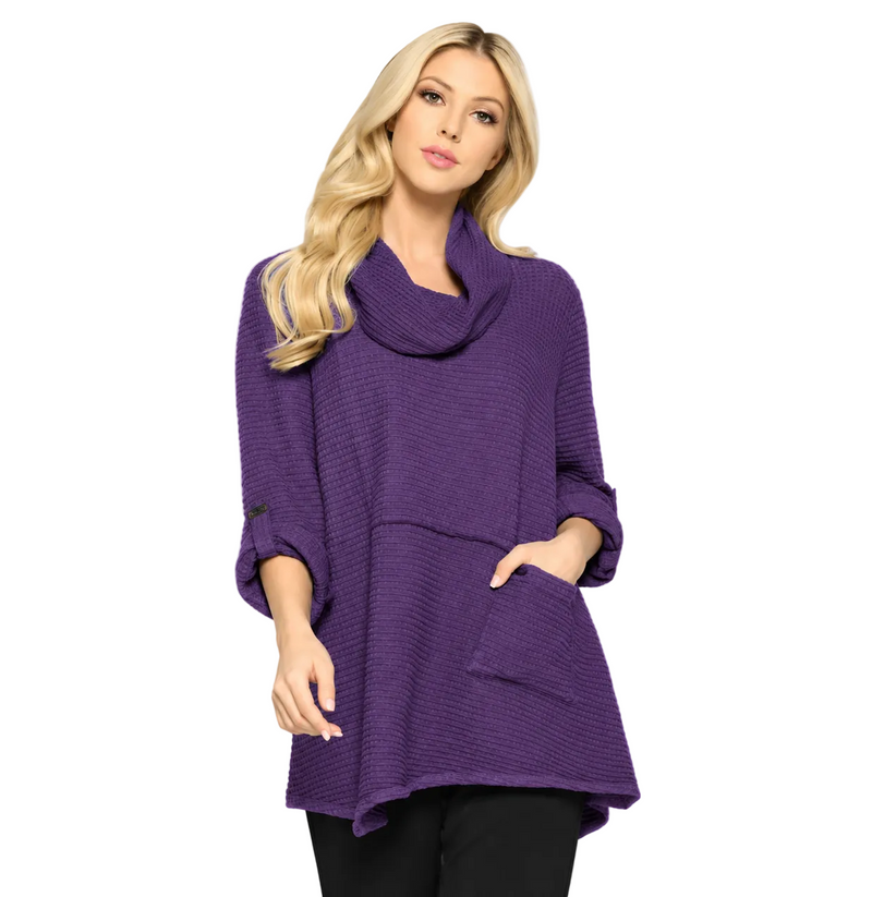 Soft Cotton Waffle-Knit Tunic - FW124