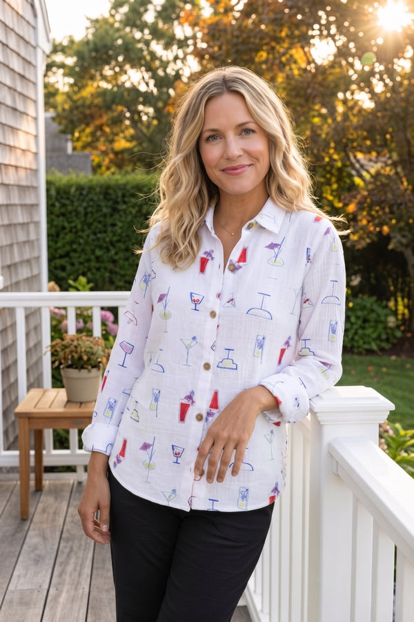 Cocktails Pool Party Shirt - 12311