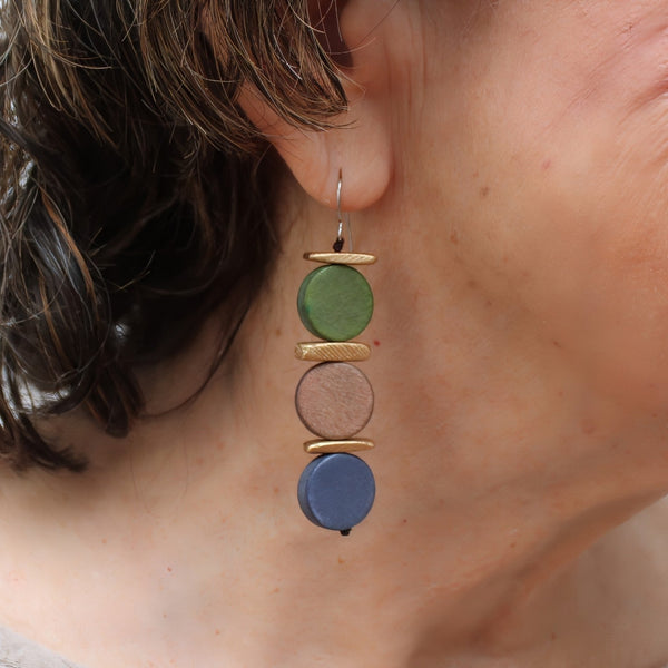 Earth Toned Percy Dangle Earrings