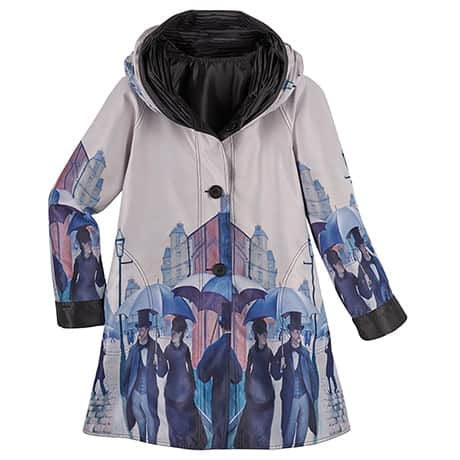 Oopéra by Lindi Paris Rainy Day-Print Reversible Raincoat  - J1353SRW-8