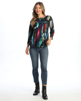 "Windsor" Cotton Modal Round Neck Top - KM1-2122