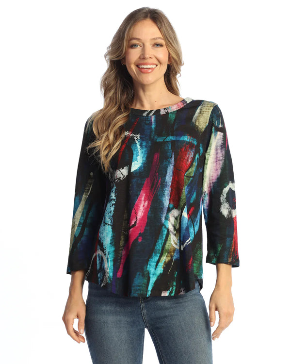 "Windsor" Cotton Modal Round Neck Top - KM1-2122