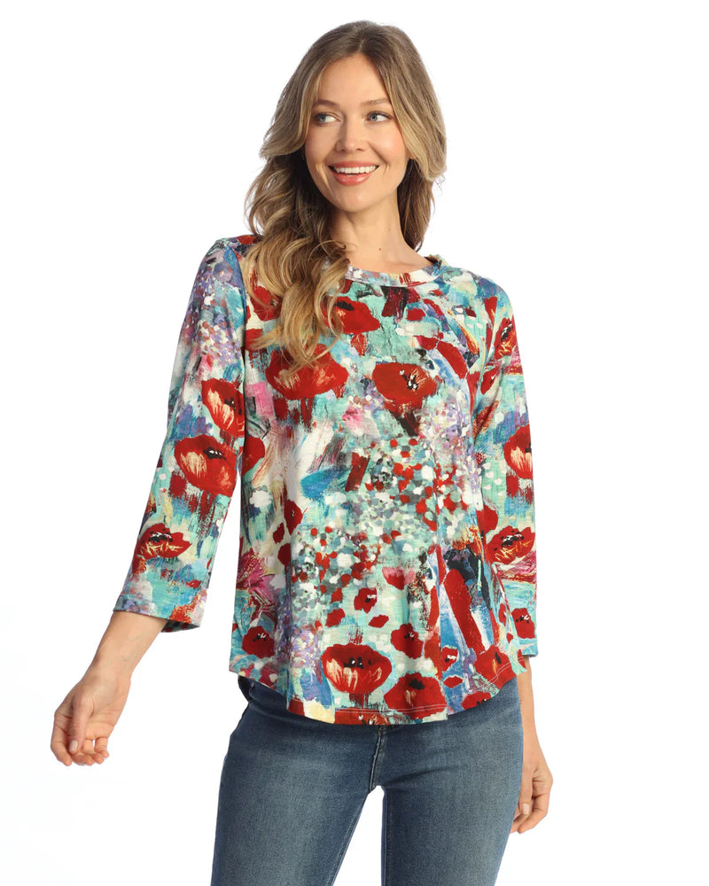 "Prima" Cotton Modal Round Neck Top - KM1-2124