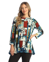 Cotton Spandex Round Neck Raglan Sleeve Tunic - KS6