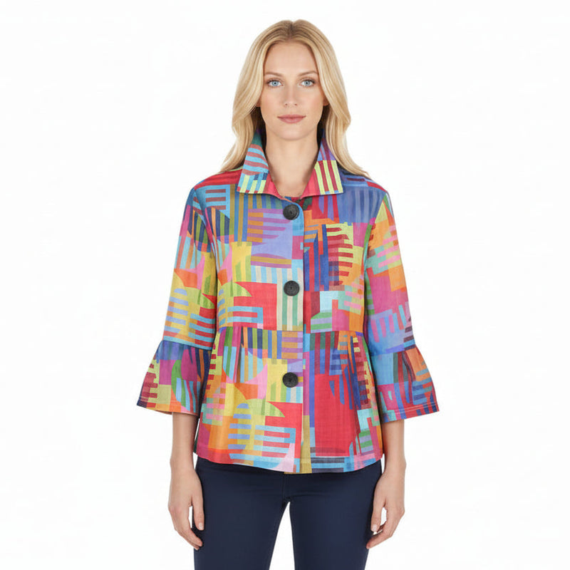 Abstract Art Print Jacket - 5090