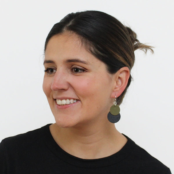 Olive Paris Leather Earrings