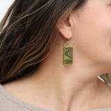 Olive Geometric Vesperra Earring