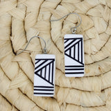 White Geometric Vesperra Earring