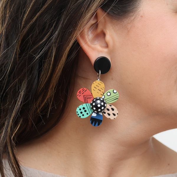 Garden of Color Flower Earring