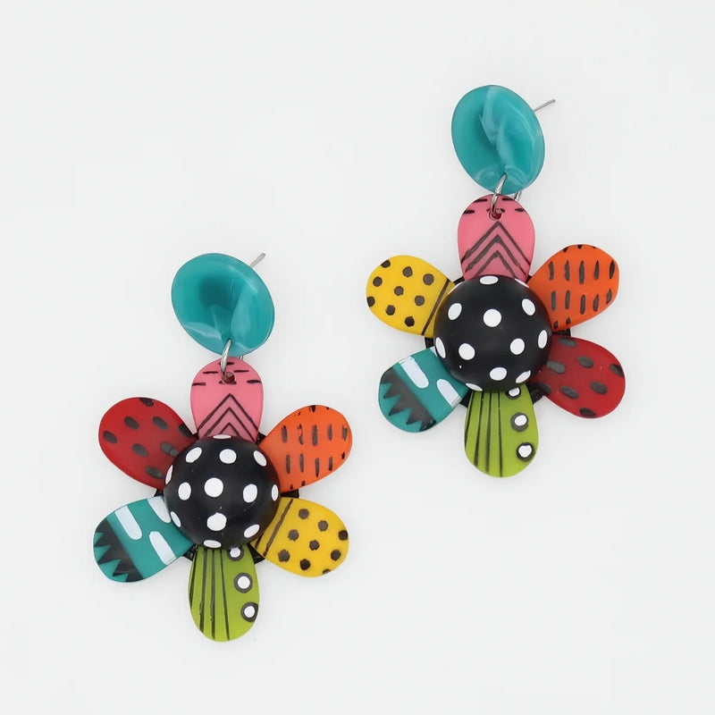 Garden of Color Flower Earring