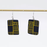 Navy Geovibe Drop Earring