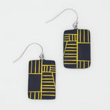 Navy Geovibe Drop Earring